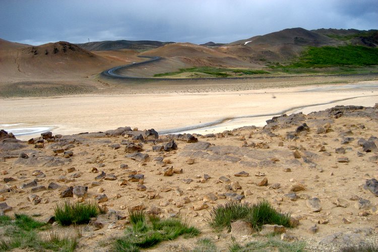 La route 1 entre Hverarönd et Myvatn - Islande Route 1 entre Hverarönd et Myvatn - Islande