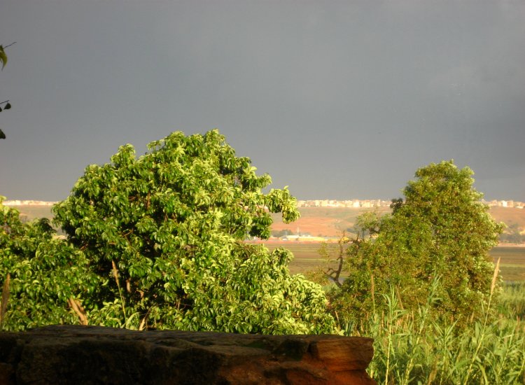 Vue du Chellah sur fond de soleil et de nuages © reiki-formation Chellah, Rabat, ciel orageux - reiki-formation