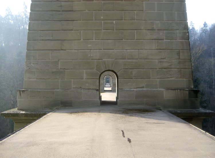 Sous le pont de la Glâne, au confluent de la Sarine et de la Glâne - février 2008 Reiki - Passage sous le pont de la Glâne