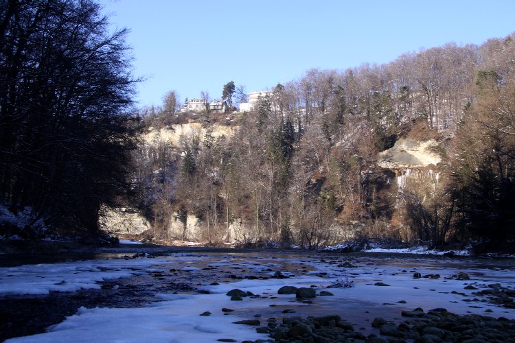 Vue du lit de la Sarine en direction du nord-ouest © reiki-formation Lit de la Sarine - reiki-formation