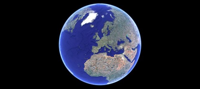 Le terre vue de l'espace